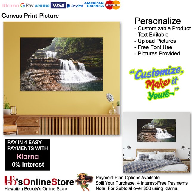 Lienzo Cascadas Naturaleza Relax Home Office Imagen 15 (Waterfalls Nature Relax Home Office Canvas Print Picture 15.)