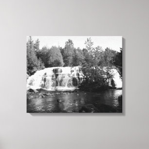 Lienzo Cascadas negras y blancas 16x20