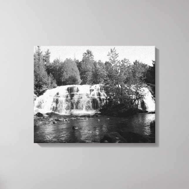 Lienzo Cascadas negras y blancas 16x20 (Anverso)