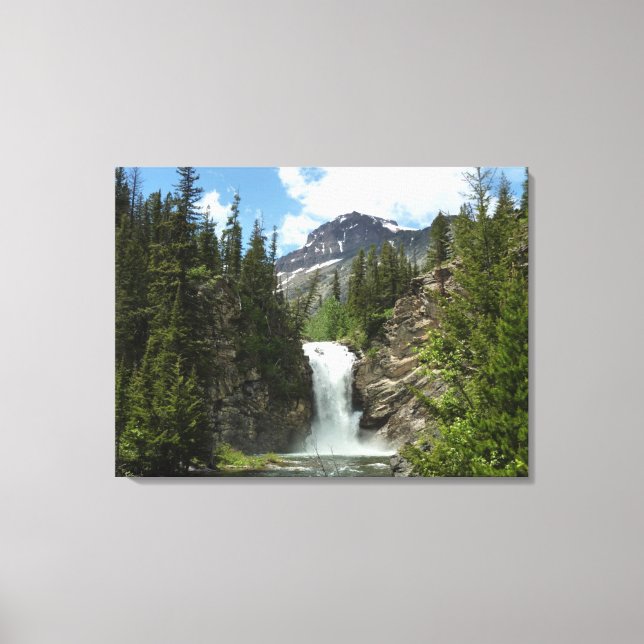 Lienzo Cascadas Running Eagle en Glacier National Park (Anverso)