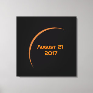 Lienzo Casi máximo eclipse solar parcial del 21 de agosto