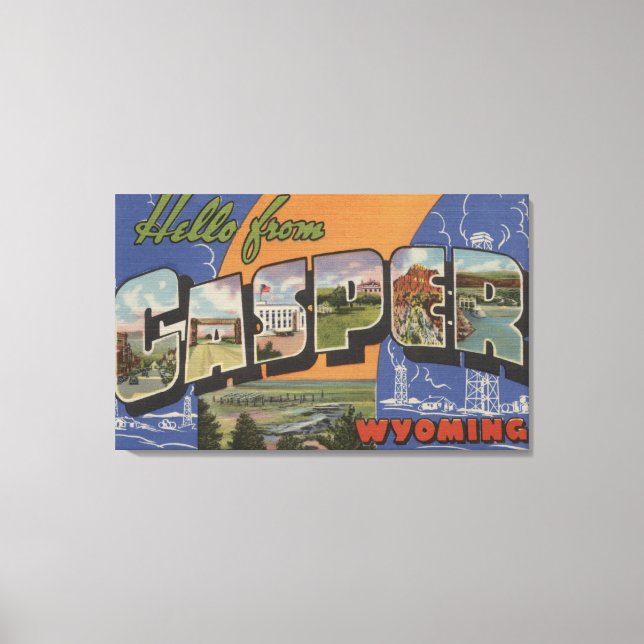 Lienzo Casper, Wyoming - Escenas de letras grandes (Anverso)