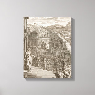 Lienzo Cassandra pronostica a los troyanos su destino y e