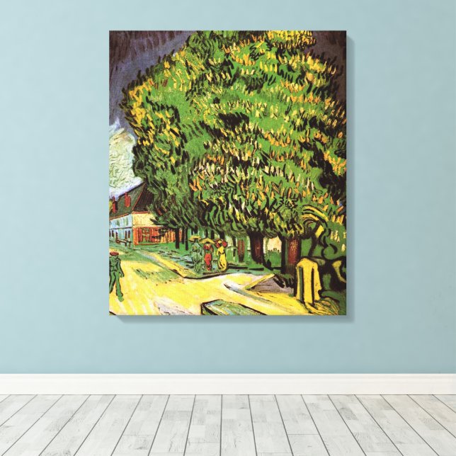 Lienzo Castaños en flor de Vincent van Gogh (Insitu (piso de madera))