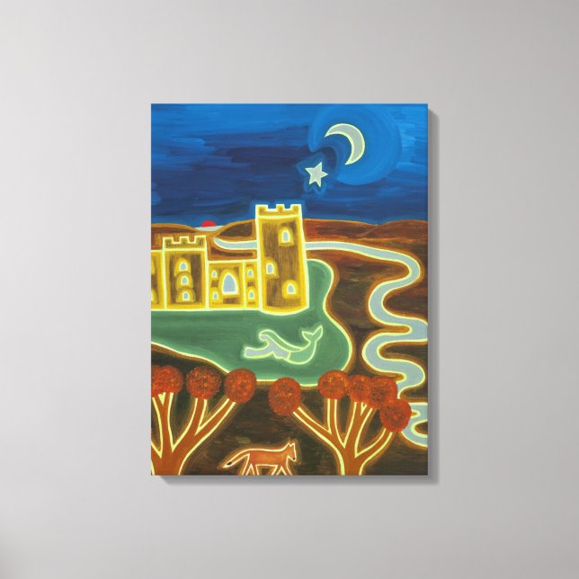 Lienzo Castillo de Bodiam por Moonlight 2010 (Anverso)