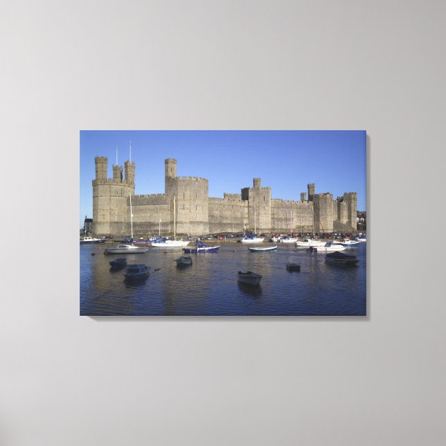 Lienzo Castillo de Caernarfon, Gwynedd, Gales (RF) (Anverso)