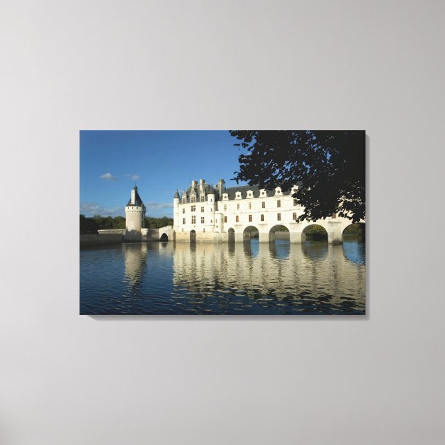Lienzo Castillo de Chenonceau, Río Cher, Loir-et-Cher, (Anverso)