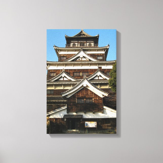 Lienzo Castillo de Hiroshima 広 島 城, Hiroshima, Japón (Anverso)