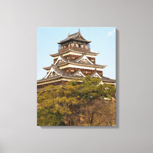 Lienzo Castillo de Hiroshima 広 島 城, Hiroshima, Japón