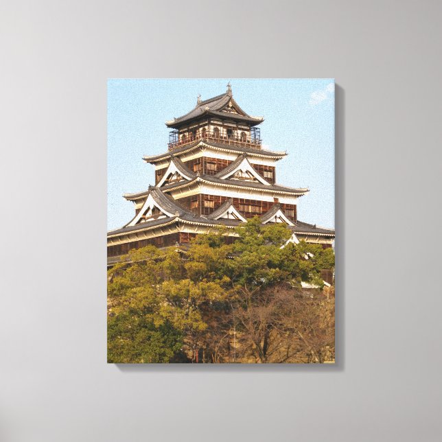 Lienzo Castillo de Hiroshima 広 島 城, Hiroshima, Japón (Anverso)