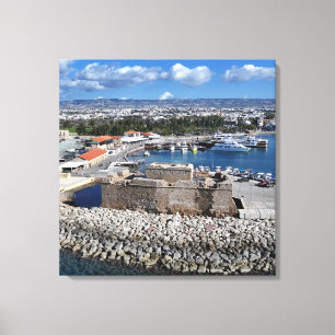 Lienzo Castillo de Paphos desde el mar