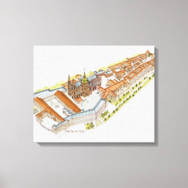 Lienzo Castillo de Praga. República Checa de Praga (Anverso)