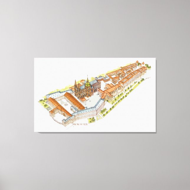 Lienzo Castillo de Praga. República Checa de Praga (Anverso)