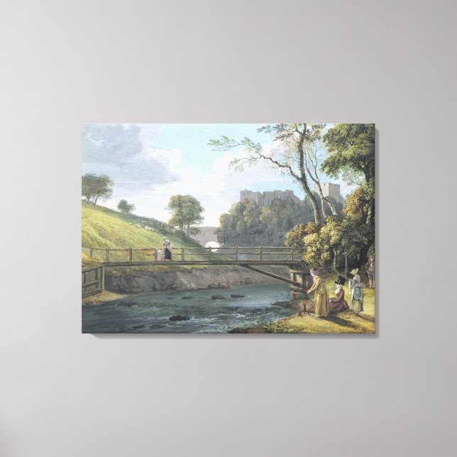 Lienzo Castillo de Roslin, Midlothian (p/c y gouache en p (Anverso)