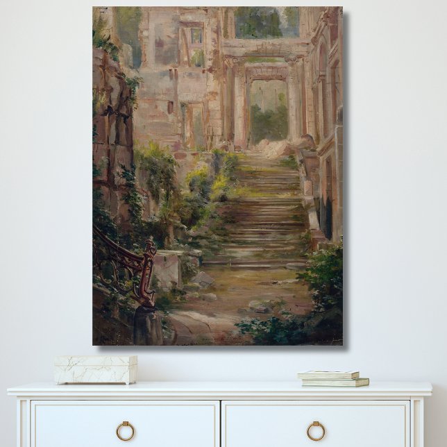 Lienzo Castillo de Saint-Cloud Ruins Stairs (Subido por el creador)
