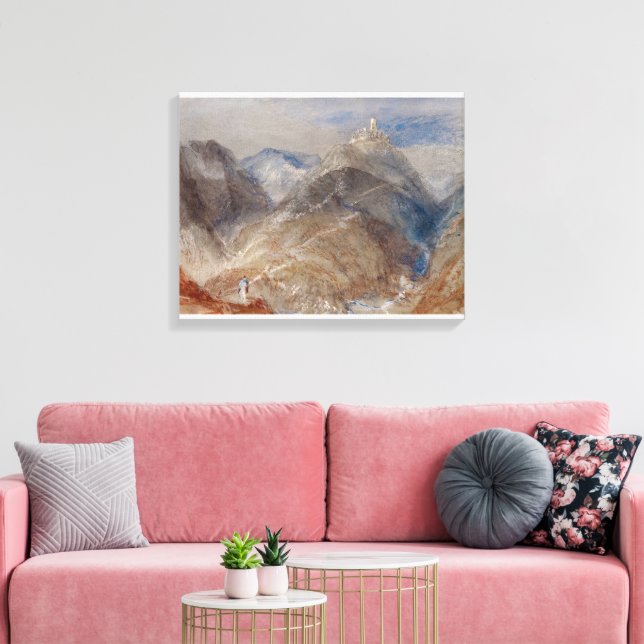 Lienzo Castillo en la altura cerca de Ginebra (Insitu (Sala de estar))