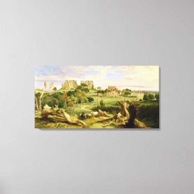 Lienzo Castillo Kenilworth, Warwickshire, 1840 (aceite en (Anverso)