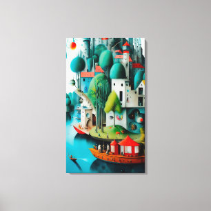 Lienzo Castillo por el mar