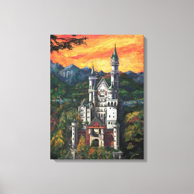 Lienzo Castillo Schloss Neuschwanstein (Anverso)