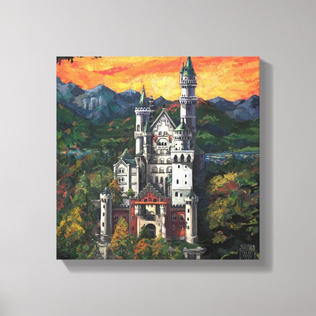 Lienzo Castillo Schloss Neuschwanstein (Anverso)