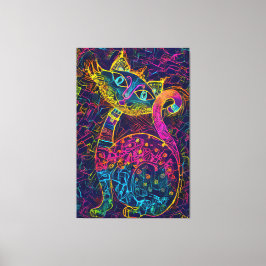 Lienzo Cat 7 - Lucky no 7