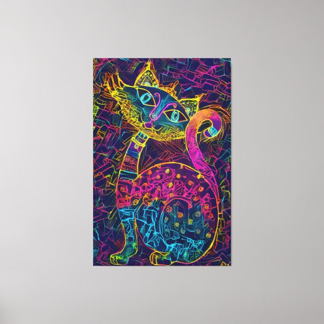 Lienzo Cat 7 - Lucky no 7 (Anverso)