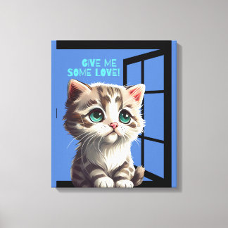 LIENZO CAT EN LA CITA DE LA VENTANA