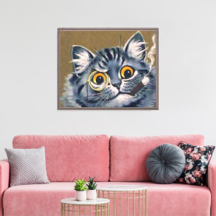 LIENZO CAT LOUIS WAIN FUMAR UN CÍGAR CON CÁMARAS BRAVADAS