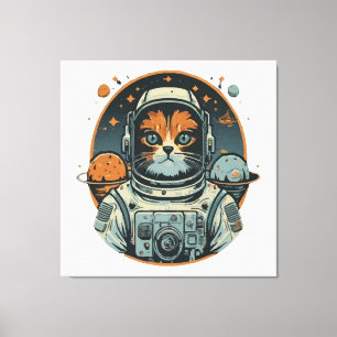 Lienzo Cata-astronauta en Asteroides