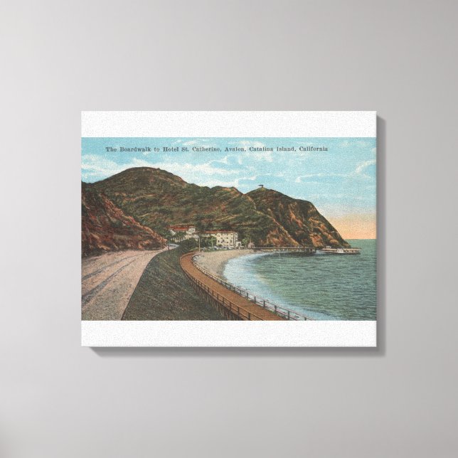 Lienzo Catalina Island, CA - Hotel St Catherine (Anverso)