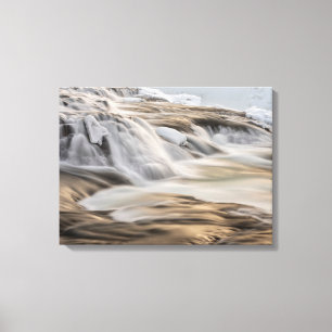 Lienzo Catarata Godafoss, invierno, Islandia 3