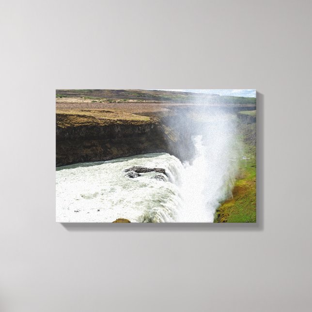 Lienzo Catarata Gullfoss - Sudoeste de Islandia (Anverso)