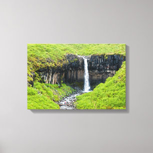 Lienzo Catarata Svartifoss en Skaftafell - Islandia