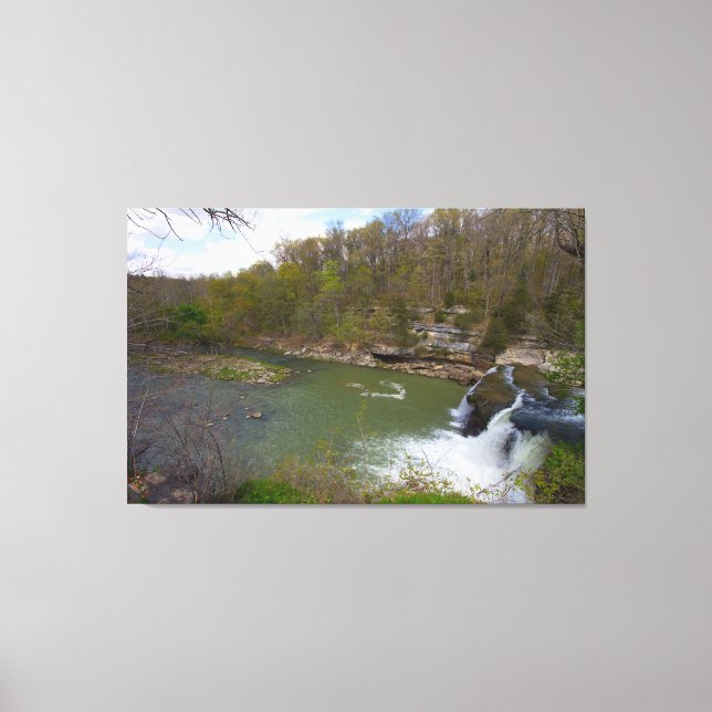 Lienzo Cataratas, cataratas superiores, Indiana (Anverso)