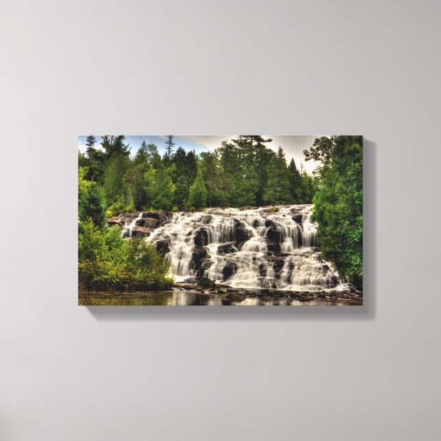 Lienzo Cataratas de bonos, Michigan (Anverso)