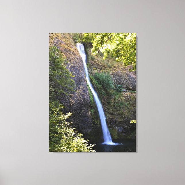 Lienzo Cataratas de cola de caballo, Oregón (Anverso)