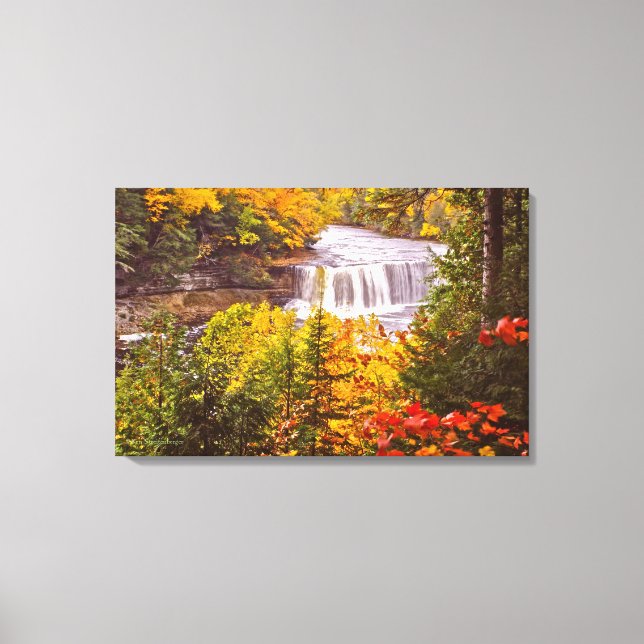 Lienzo Cataratas de Tahquamenon, en la península superior (Anverso)