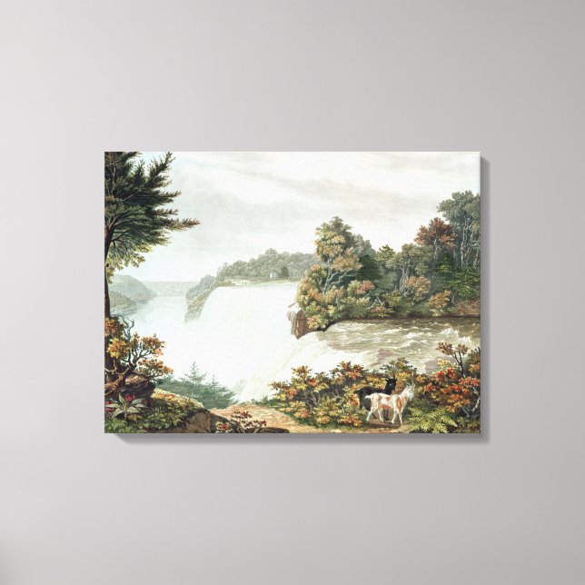 Lienzo Cataratas del Niágara, de la isla de Goat (Anverso)
