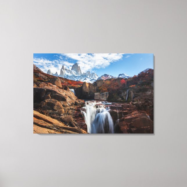 Lienzo Cataratas | Montaña Fitz Roy, Argentina (Anverso)
