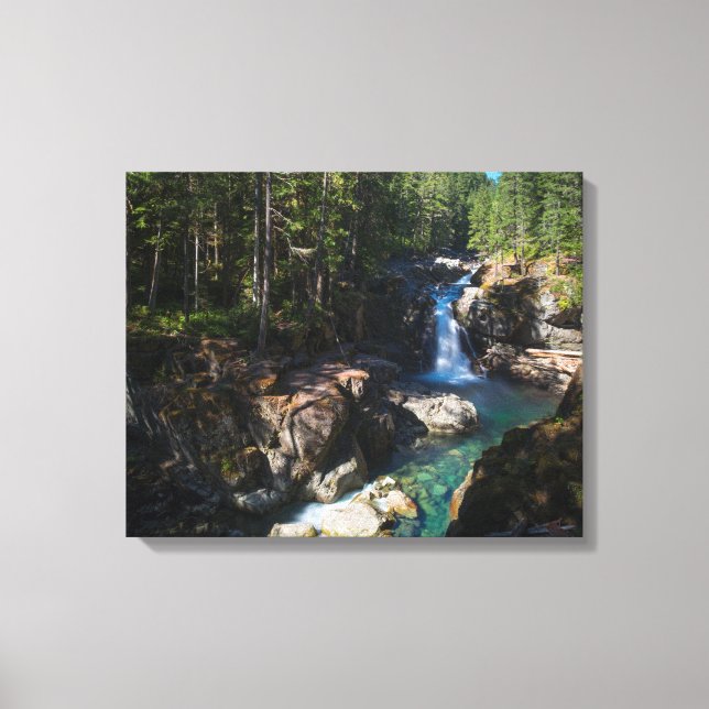 Lienzo Cataratas plateadas, Parque Nacional Monte Rainier (Anverso)