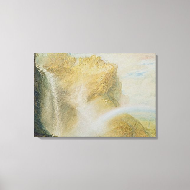 Lienzo Cataratas superiores del Reichenbach (en papel) (Anverso)