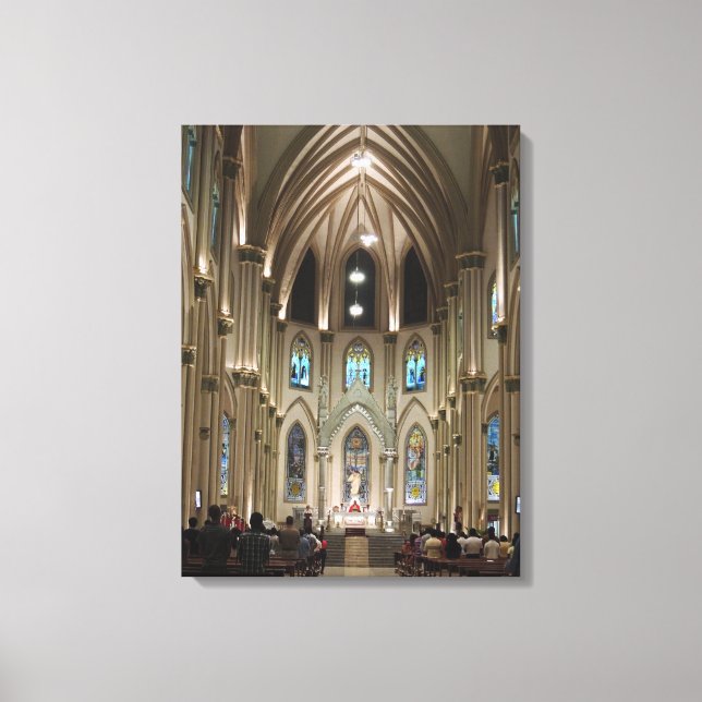Lienzo Catedral-Arcos y Vidrio - Guayaquil, Ecuador (Anverso)