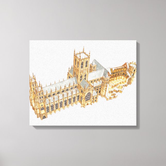 Lienzo Catedral de Canterbury. Gran Bretaña (Anverso)