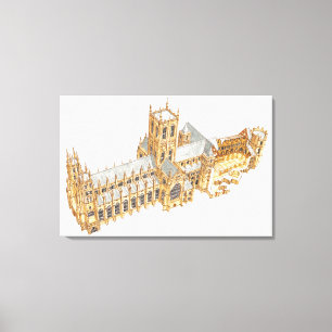 Lienzo Catedral de Canterbury. Gran Bretaña