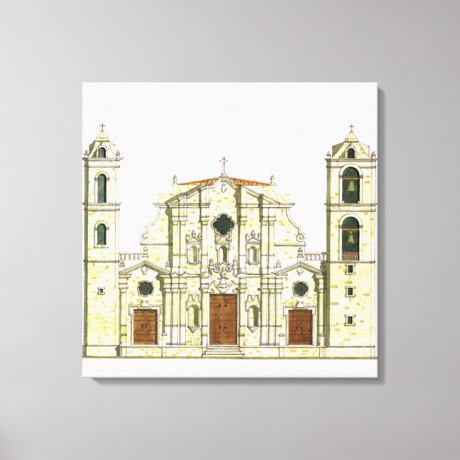Lienzo Catedral de La Habana. Cuba (Anverso)