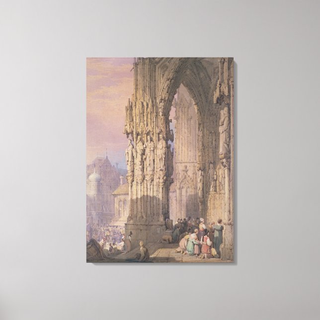 Lienzo Catedral de la Porche de Regensburg (Anverso)