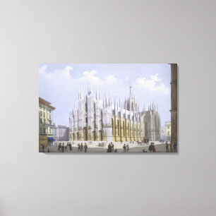 Lienzo Catedral de Milano de 'vistas de Milano y de su
