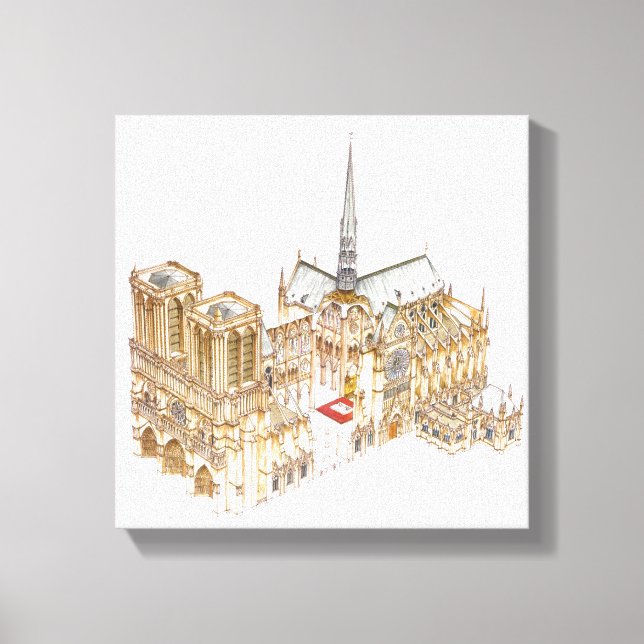 Lienzo Catedral de Notre-Dame. París Francia (Anverso)