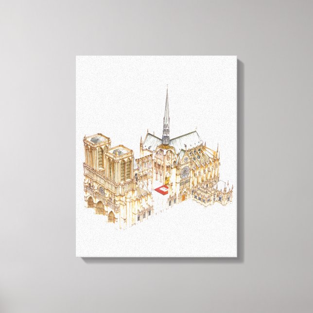 Lienzo Catedral de Notre-Dame. París Francia (Anverso)