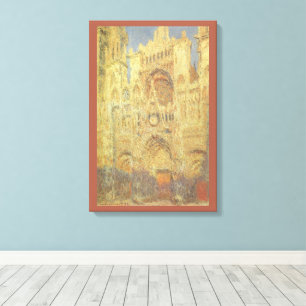 Lienzo Catedral de Ruán, puesta de sol por Claude Monet